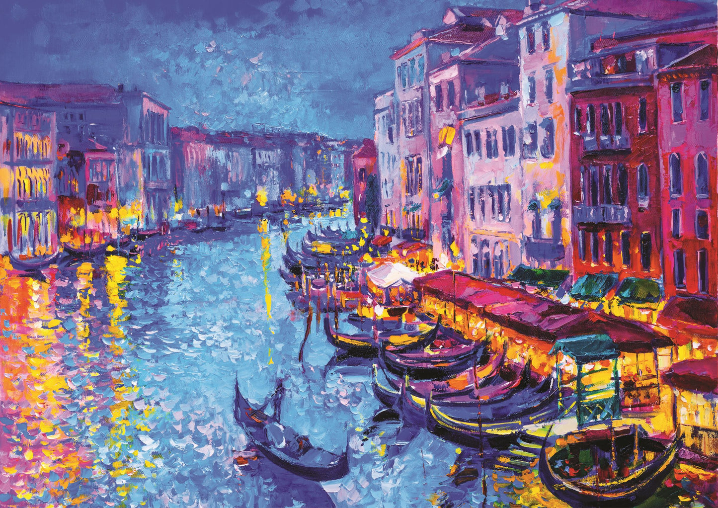 Gondola boat and Venice - Modern Impressionism
