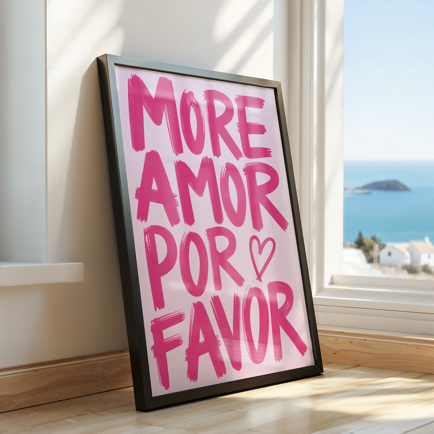 More Amor Por Favor – Love & Positivity Art Poster