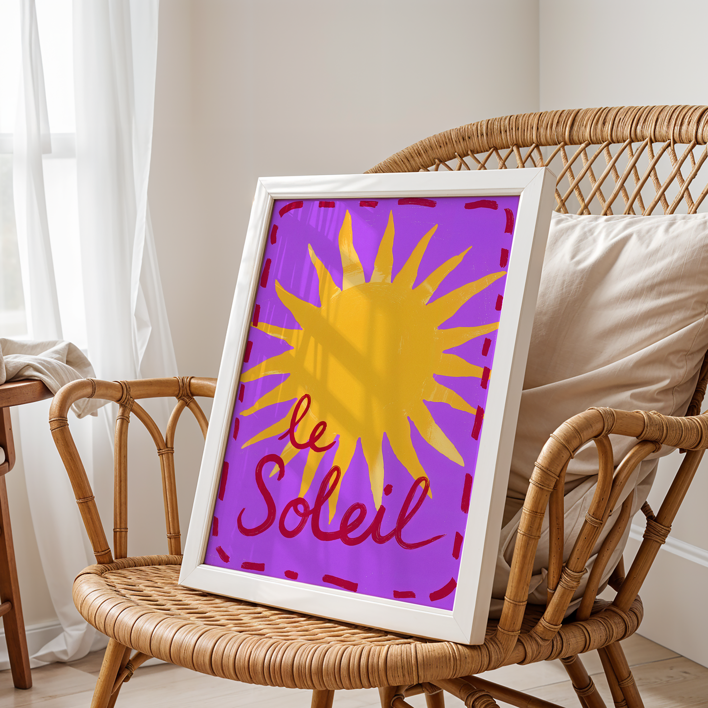 Le Soleil – Joyful French Sun Art Poster
