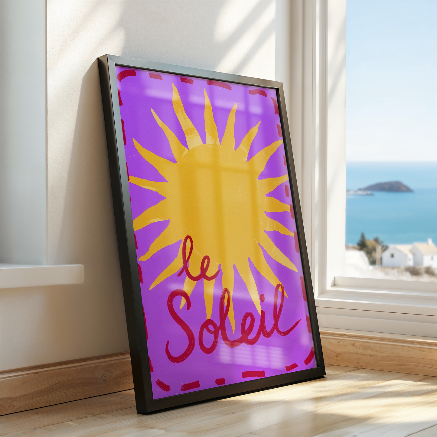 Le Soleil – Joyful French Sun Art Poster