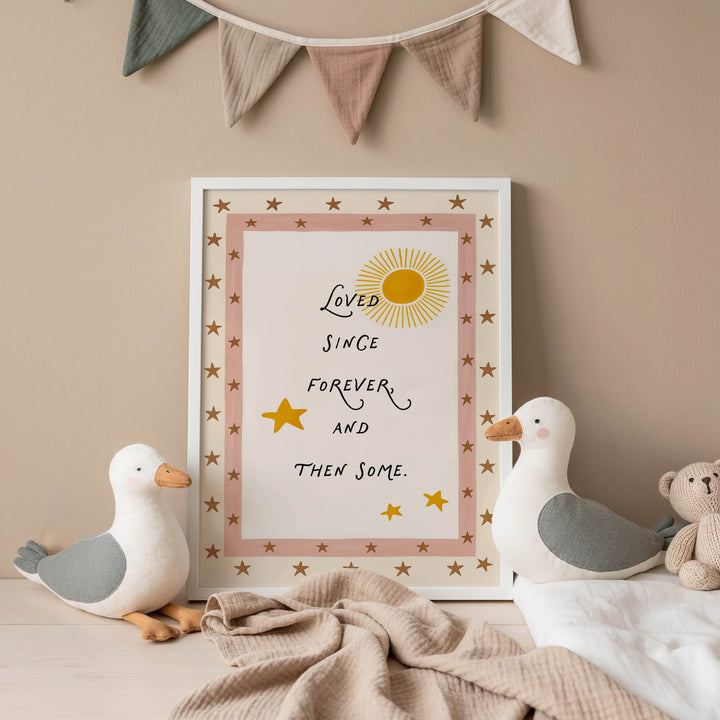Loved Since Forever – Eternal Love Quote Nursery Wall Art – FEMTOARTS