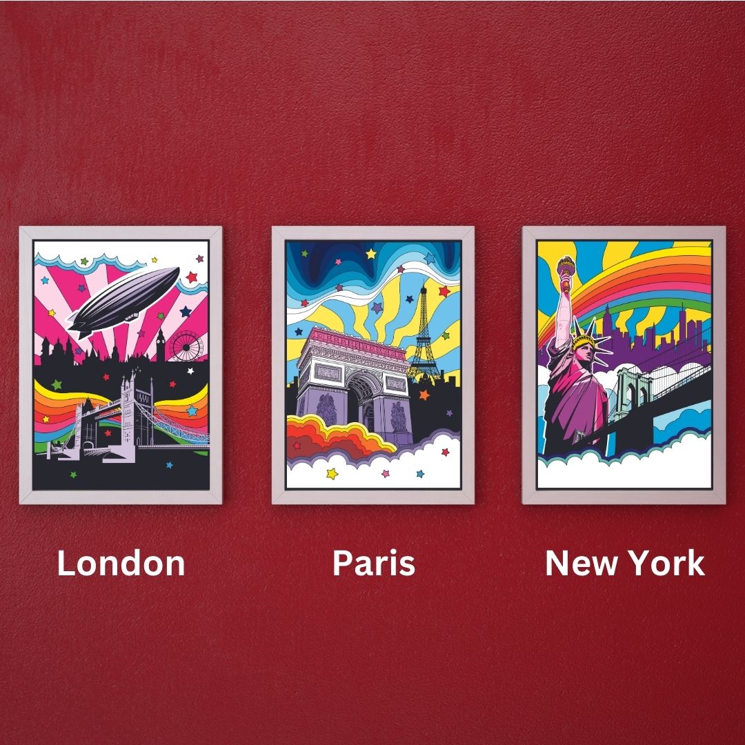 London, Paris, New York (Set of 3 Posters)