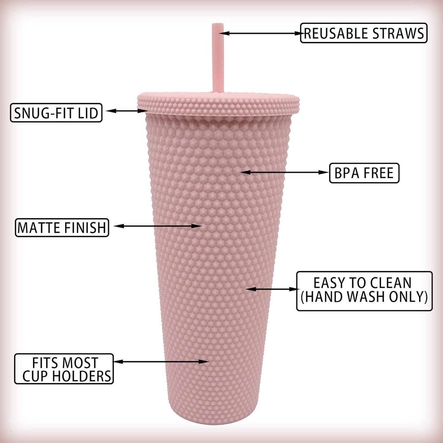 [CLINK] 710ml Personalized Sipper - Pink Color