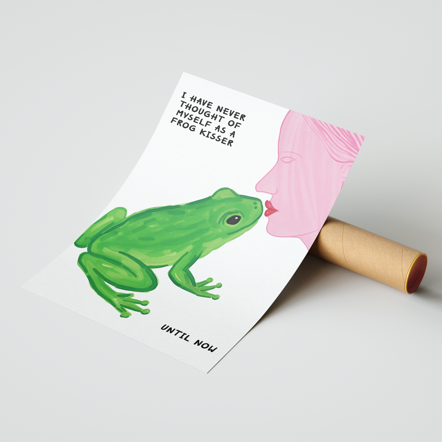 Frog Kisser – Whimsical Romance Pop Art Poster