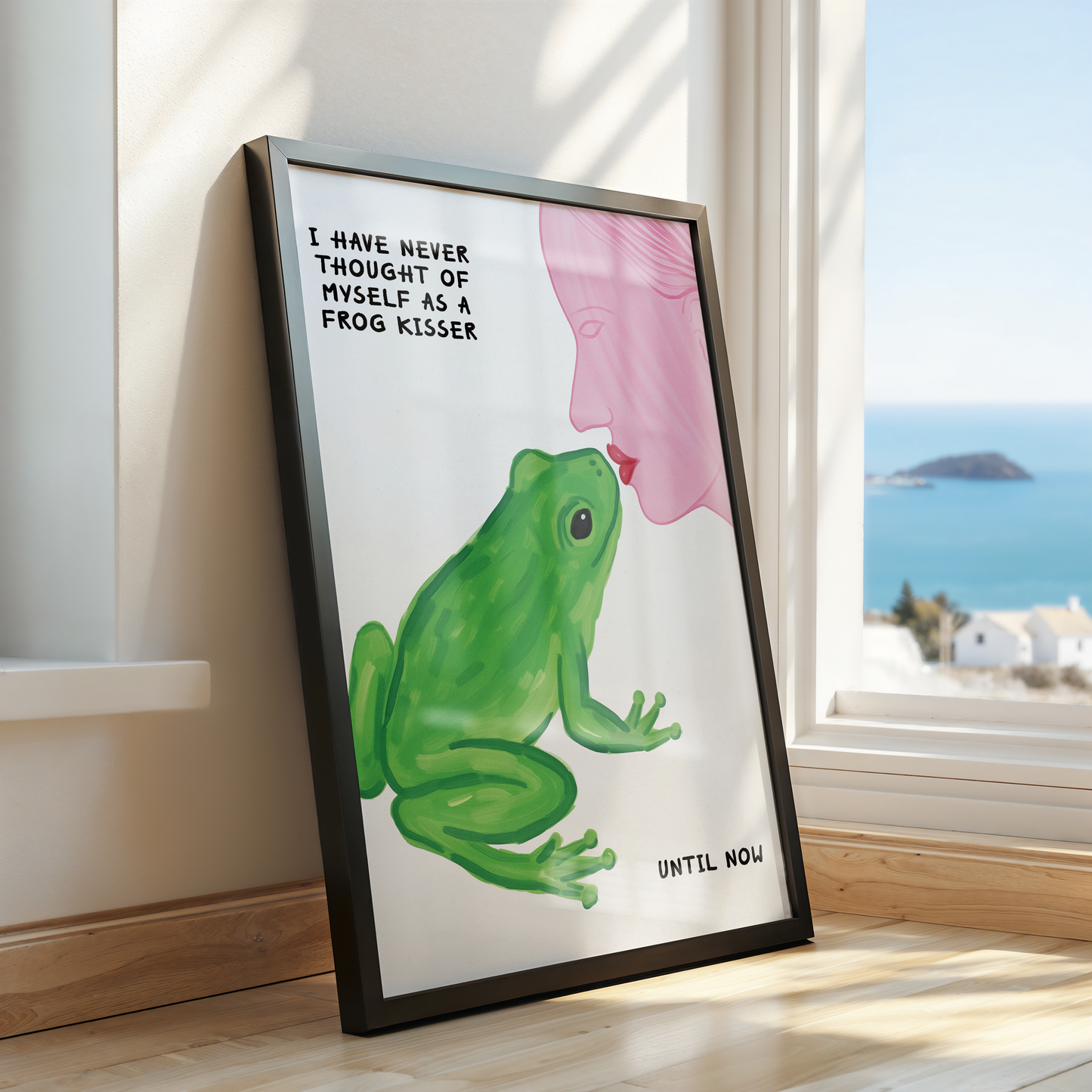 Frog Kisser – Whimsical Romance Pop Art Poster
