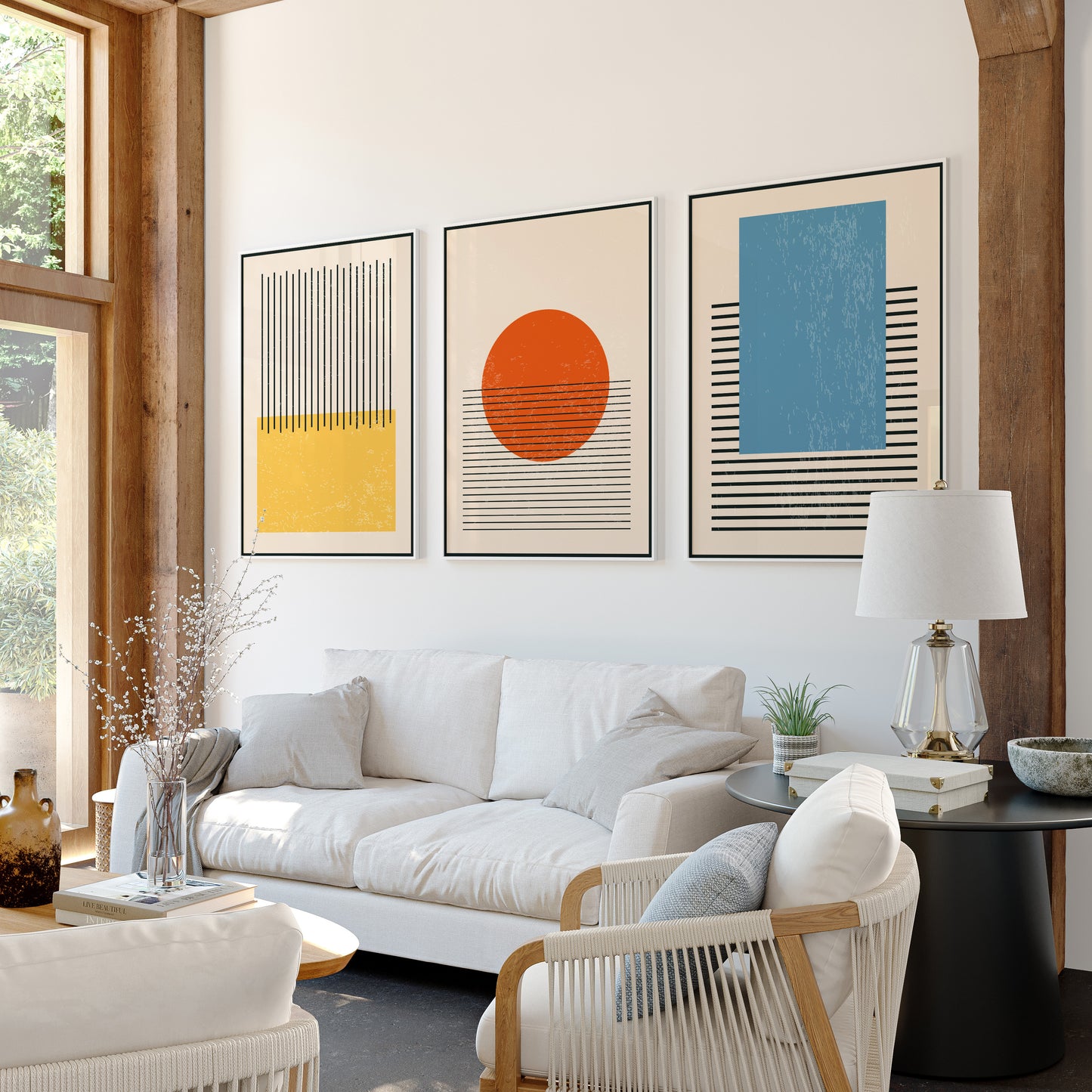 Modern Minimalist – Abstract Trio Wall Art Set