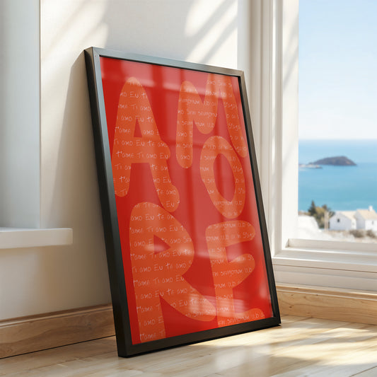 Amore Mio: The Language of Love Typography Print