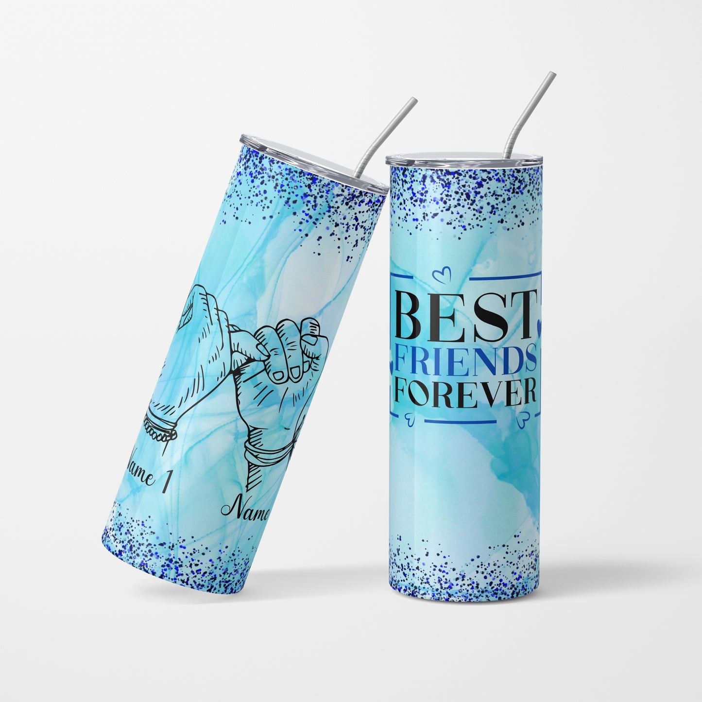 Best Friends Forever - 600 ml Stainless Steel Tumbler [Personalised]