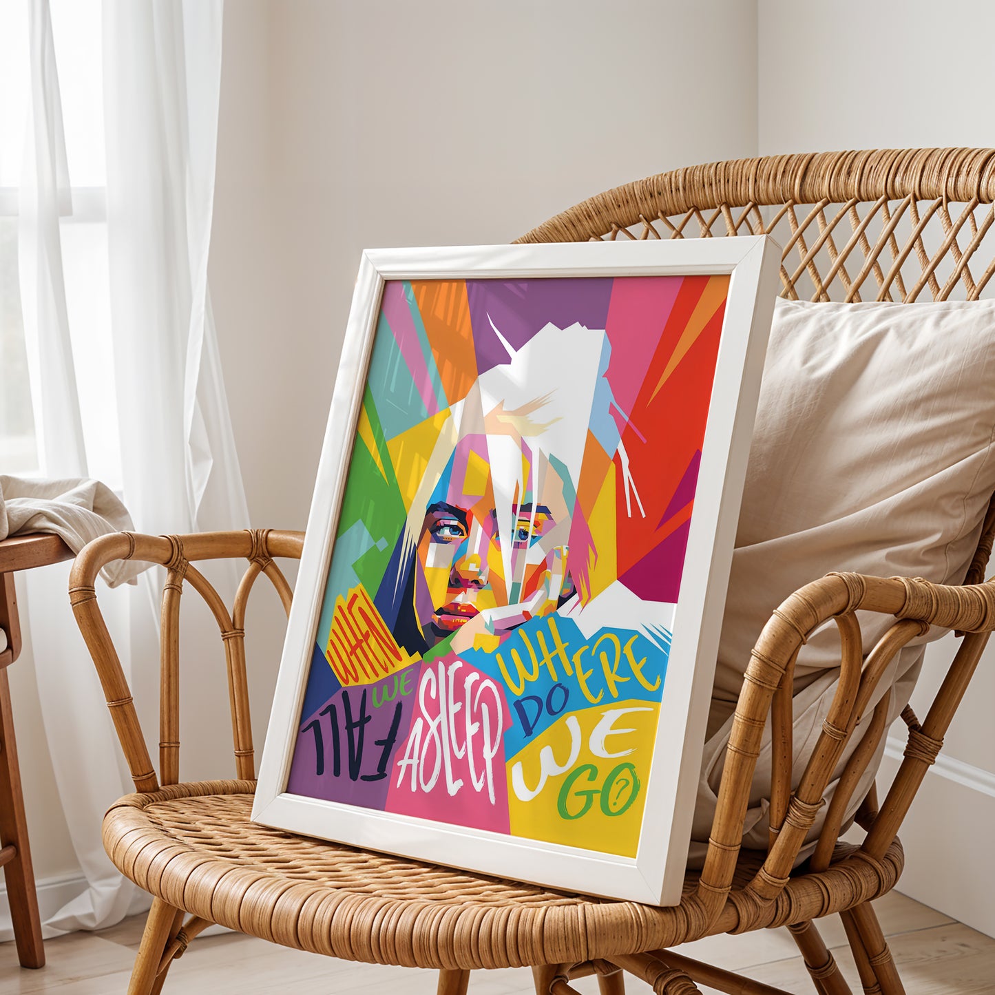 Billie Eilish Pop Art Portrait – Bold Album-Inspired Wall Décor