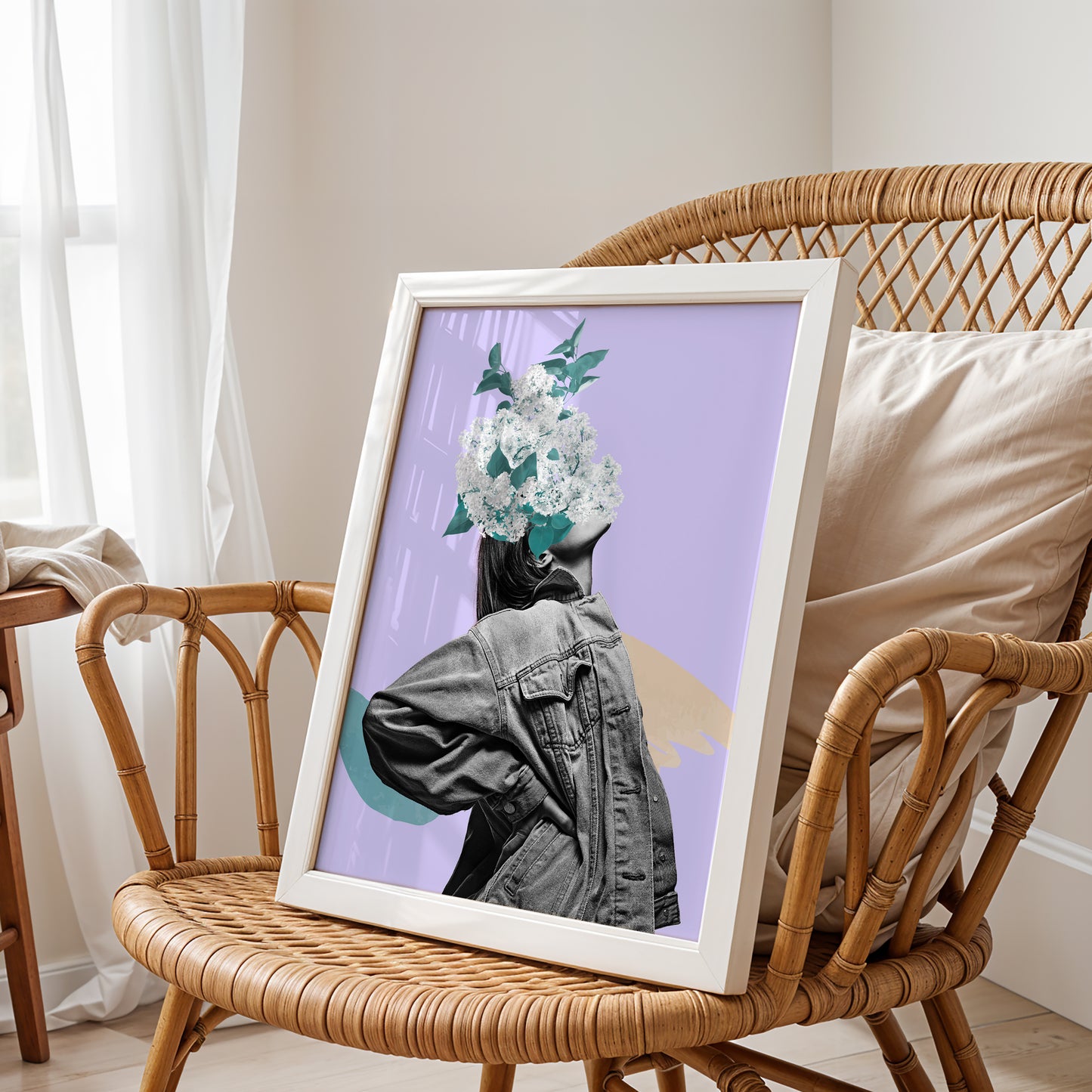 She Blooms Within – Feminine Surreal Art Poster