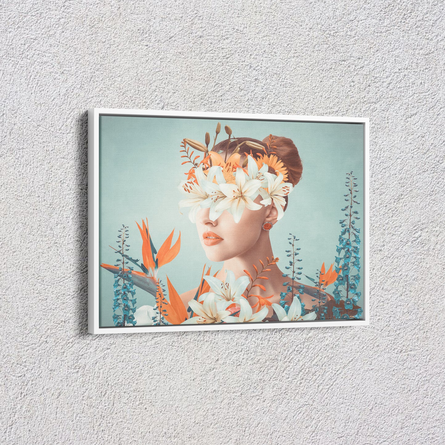 "She Blooms in Silence" – Surreal Floral Portrait Art