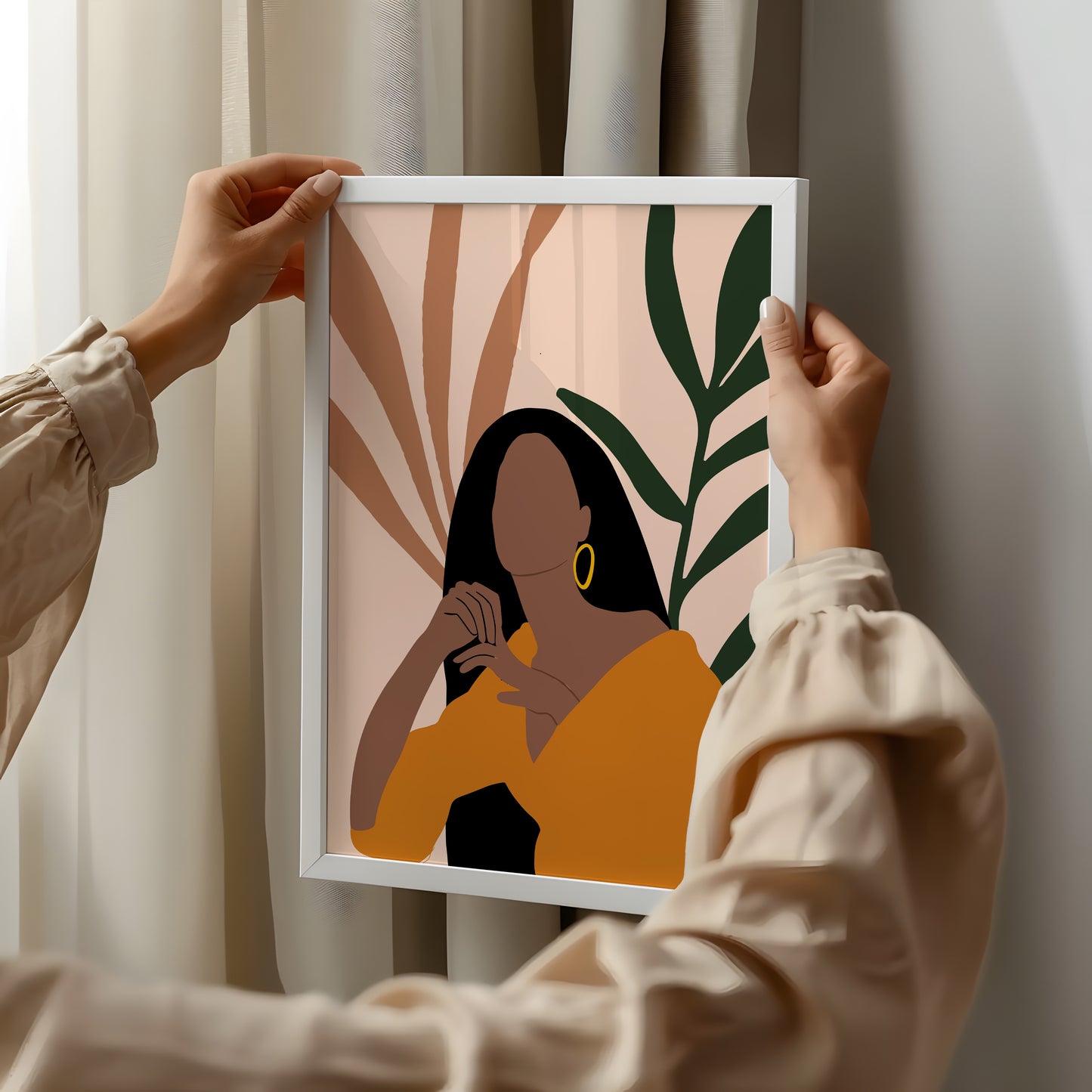 Pastel Grace – Modern Boho Woman Decor