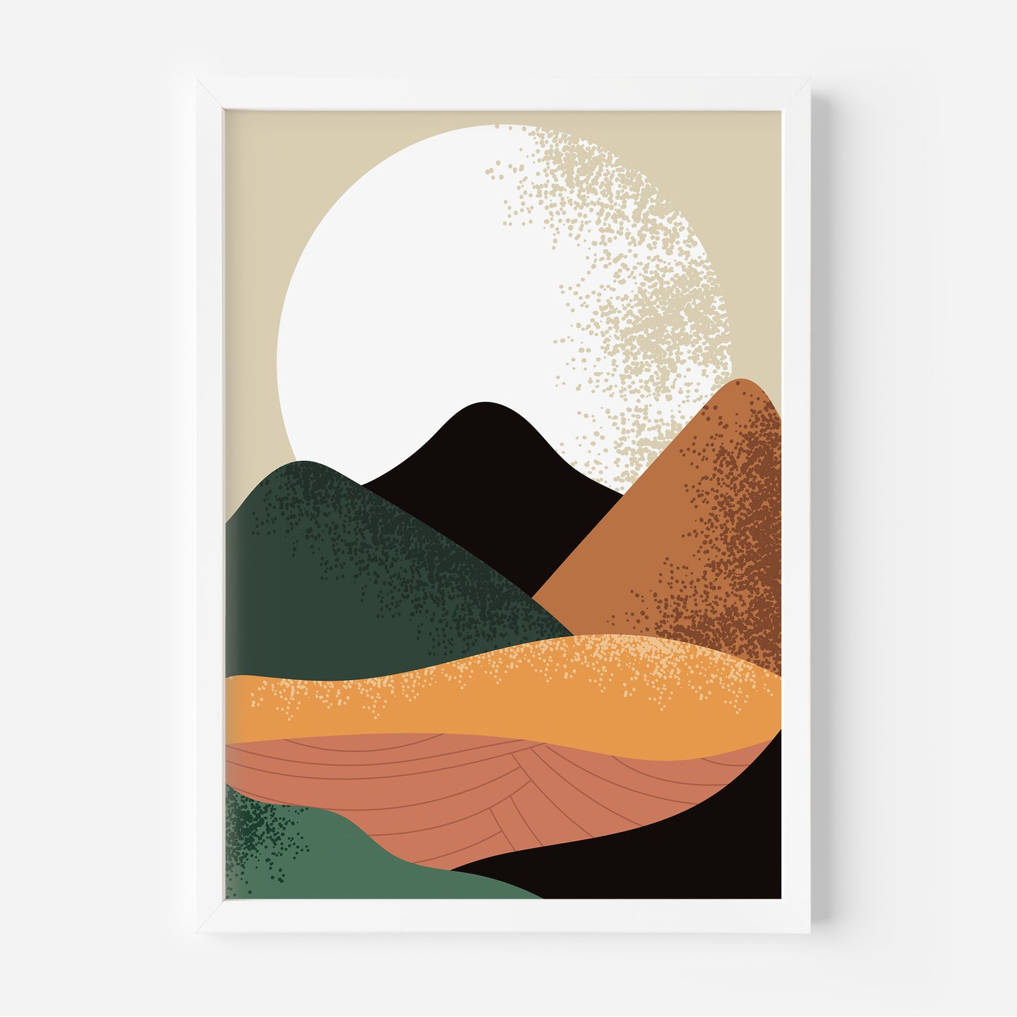 Boho Horizon – Modern Minimalist Landscape Print