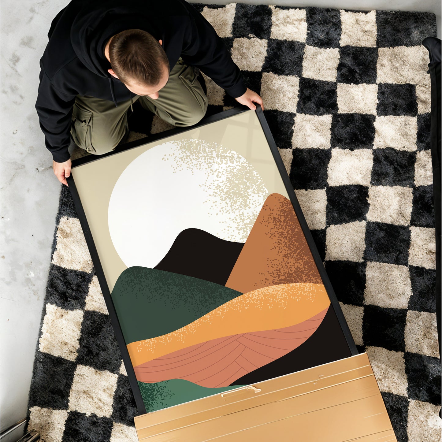 Boho Horizon – Modern Minimalist Landscape Print