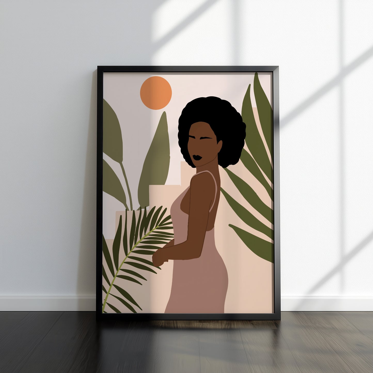 Sunlit Serenity – Modern Boho Botanical Poster