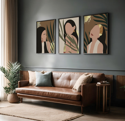 Gilded Muse: A Fusion of Modern Art and Timeless Glamour