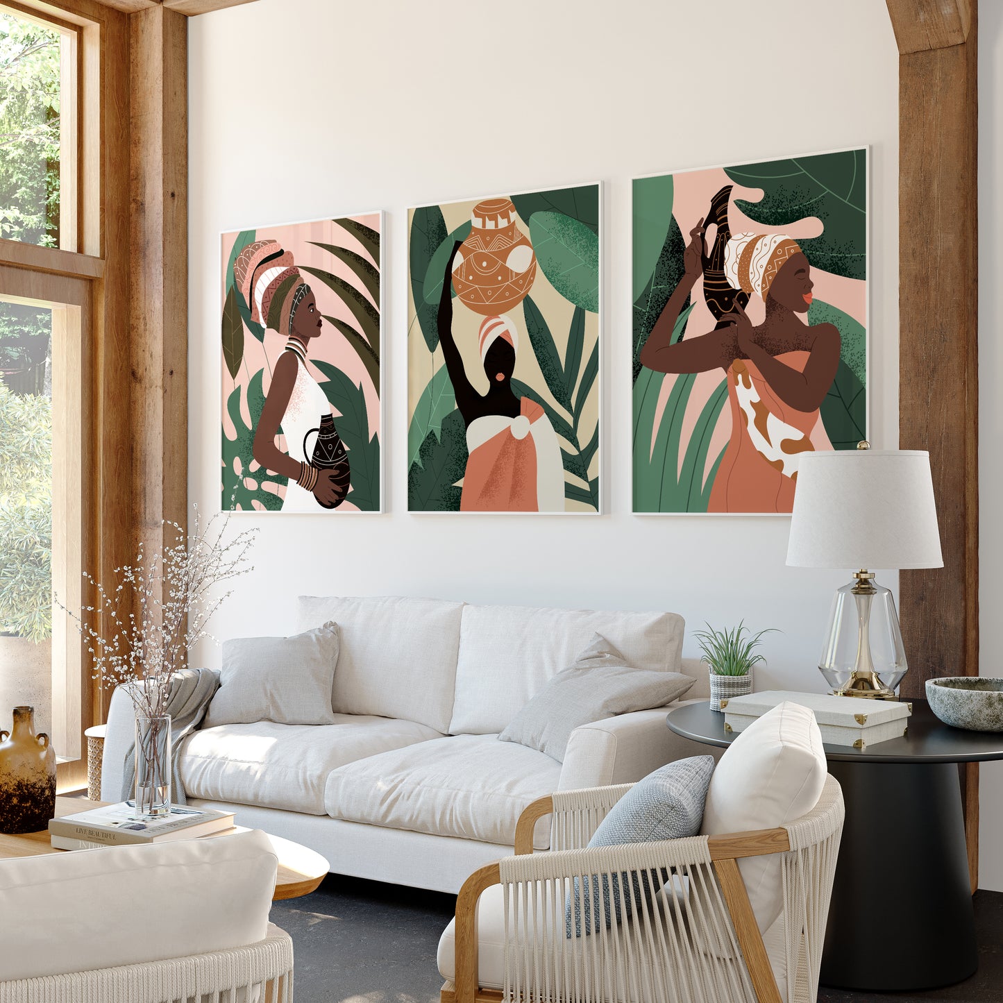 Sovereign Grace: Set of 3 Posters Celebrating Feminine Strength & Heritage
