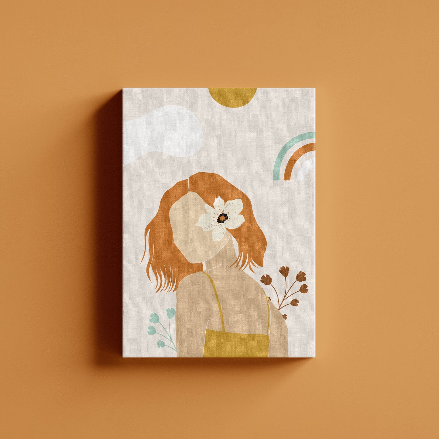 Boho Bloom – Minimalist Woman Illustration Poster