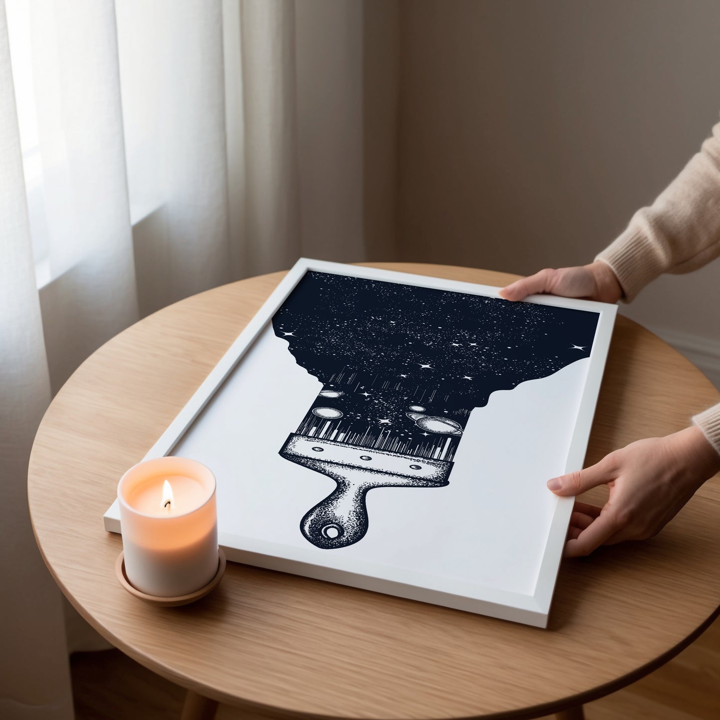 Painting the Universe – Surreal Cosmic Art Poster