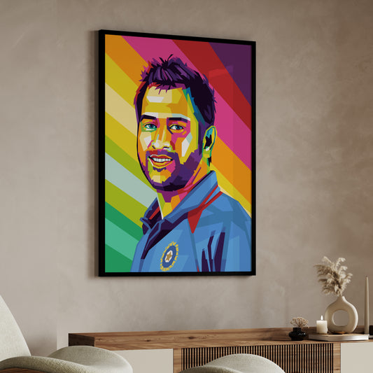 M S Dhoni Pop Art