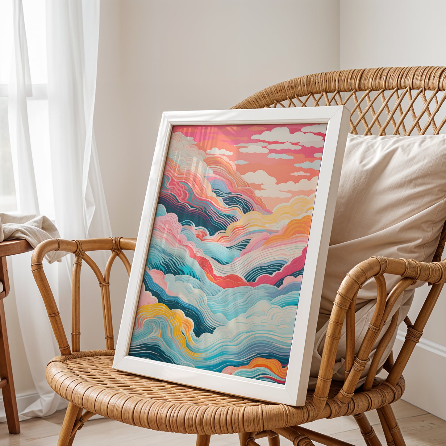 Dreamwave Skies – Abstract Flowing Clouds Art