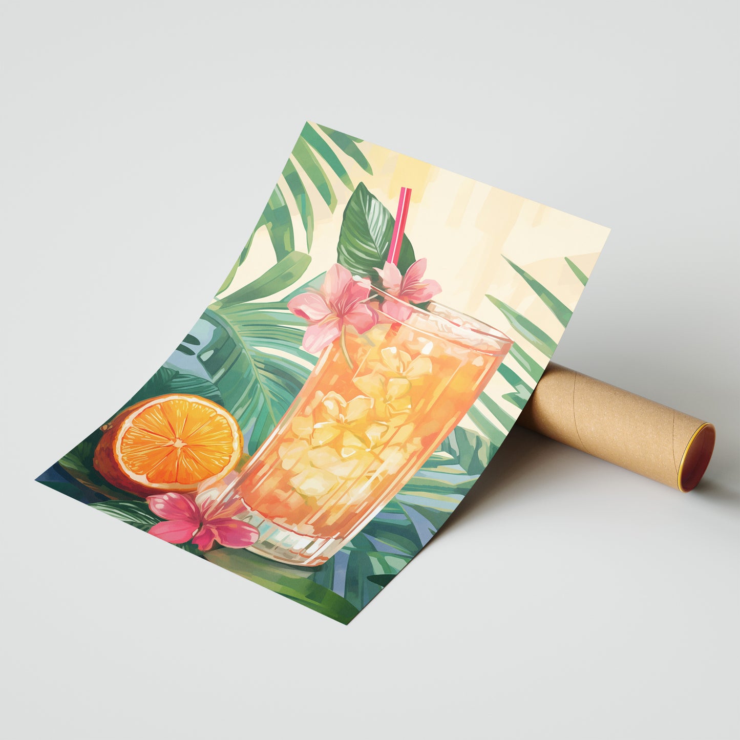 Citrus Bliss – Tropical Drink Art Poster