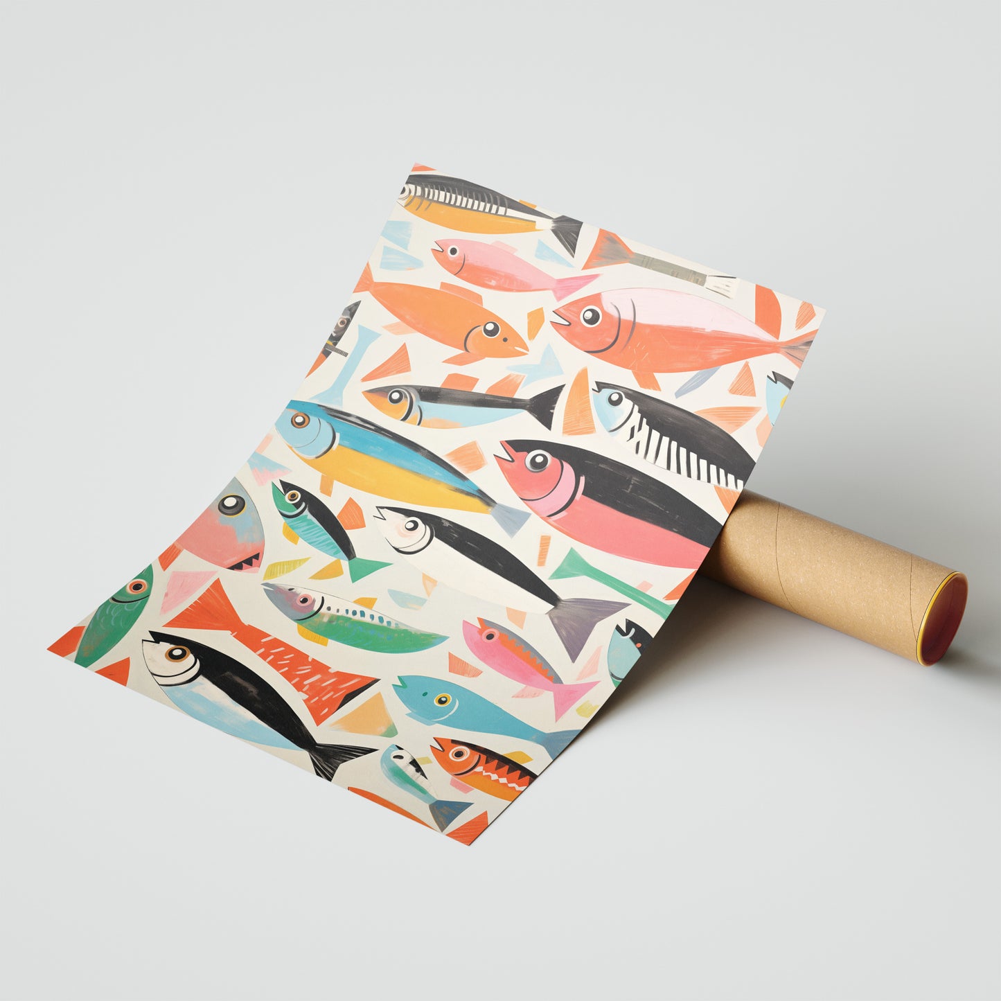 Funky Fish – Playful Retro Fish Pattern Poster