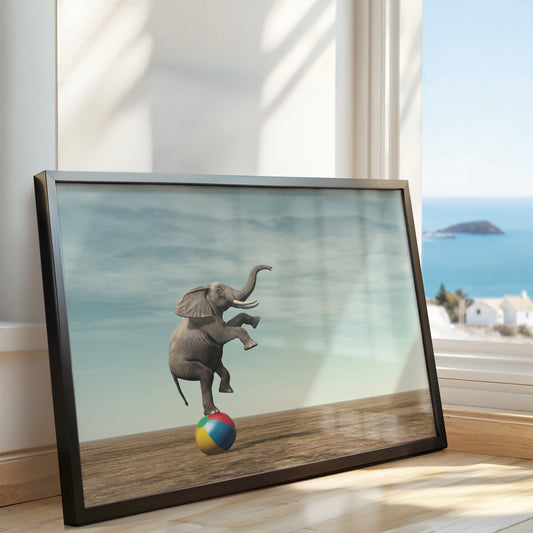 Defying Gravity – Surreal Elephant Art Poster