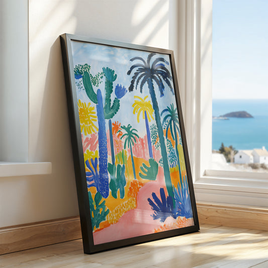 Tropical Oasis - Palm and Cactus