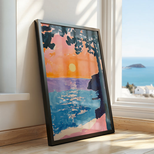 Coastal Sunset - Ocean Reflection