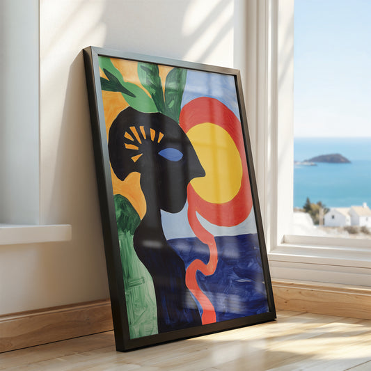 The Sun's Profile - Abstract Post-Impressionist Portrait