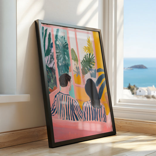 Window to the Garden - Post-Impressionist Couple Art Print