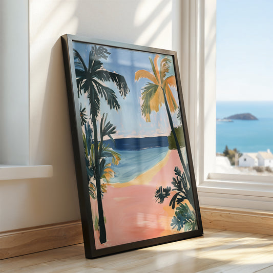 Tropical Twilight - Post-Impressionist Coastal Landscape