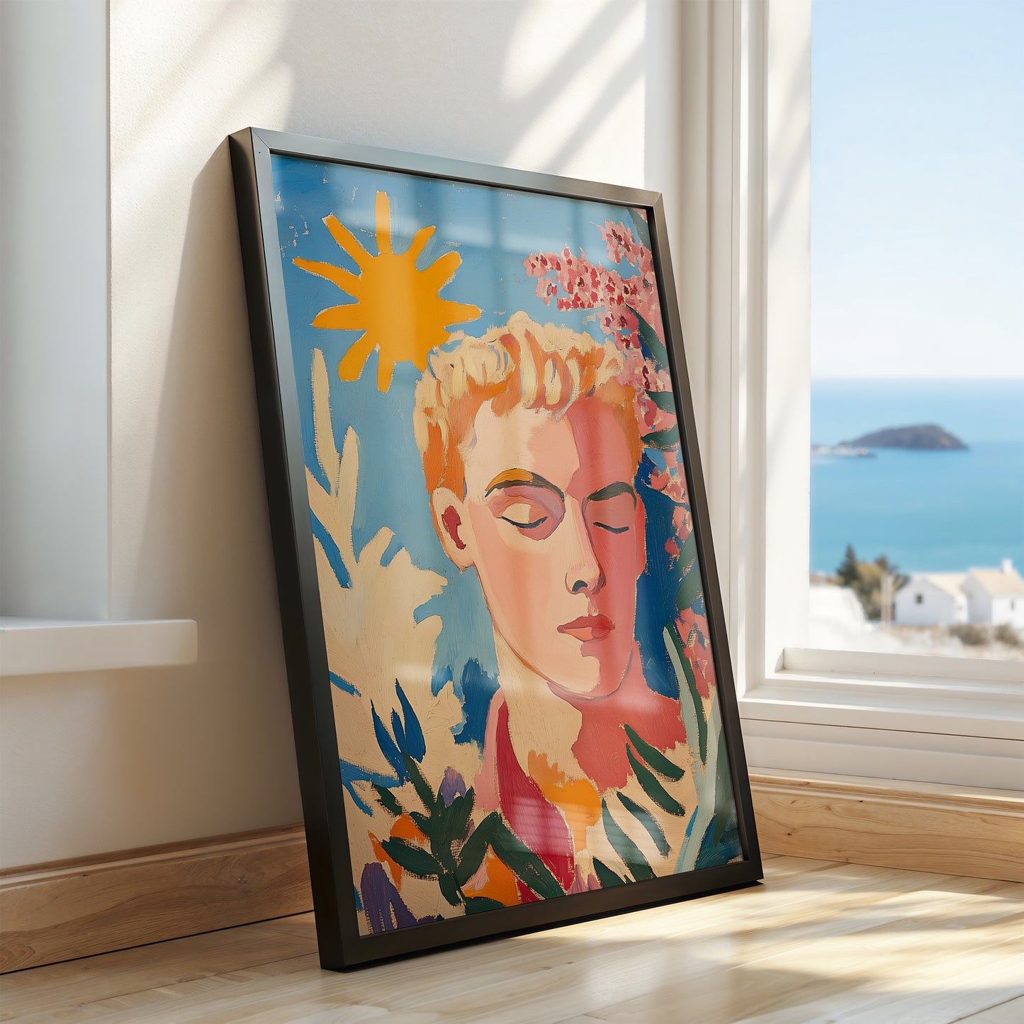 Sunlit Dreamer: Vibrant Expression Art Poster
