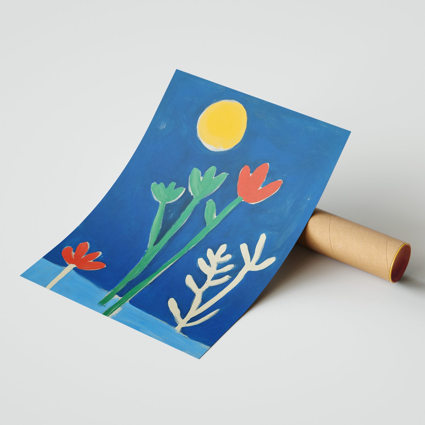 Minimal Bliss: Tulips Under a Golden Sun