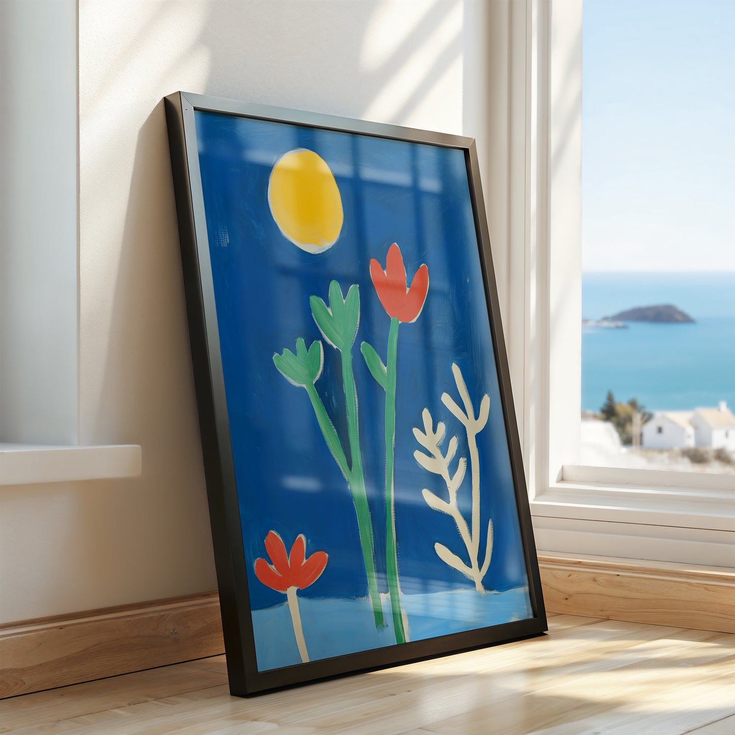 Minimal Bliss: Tulips Under a Golden Sun