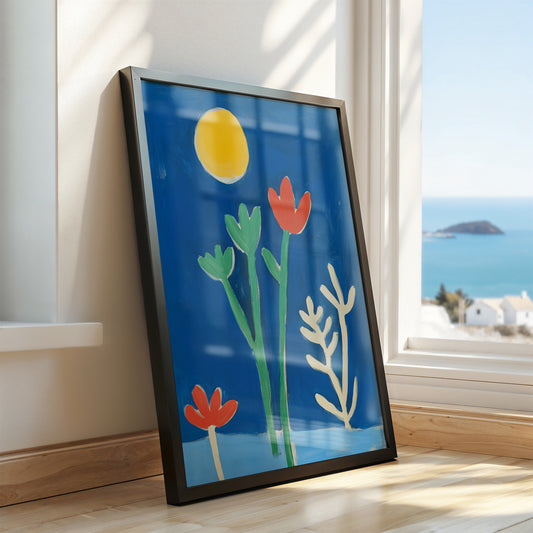 Minimal Bliss: Tulips Under a Golden Sun