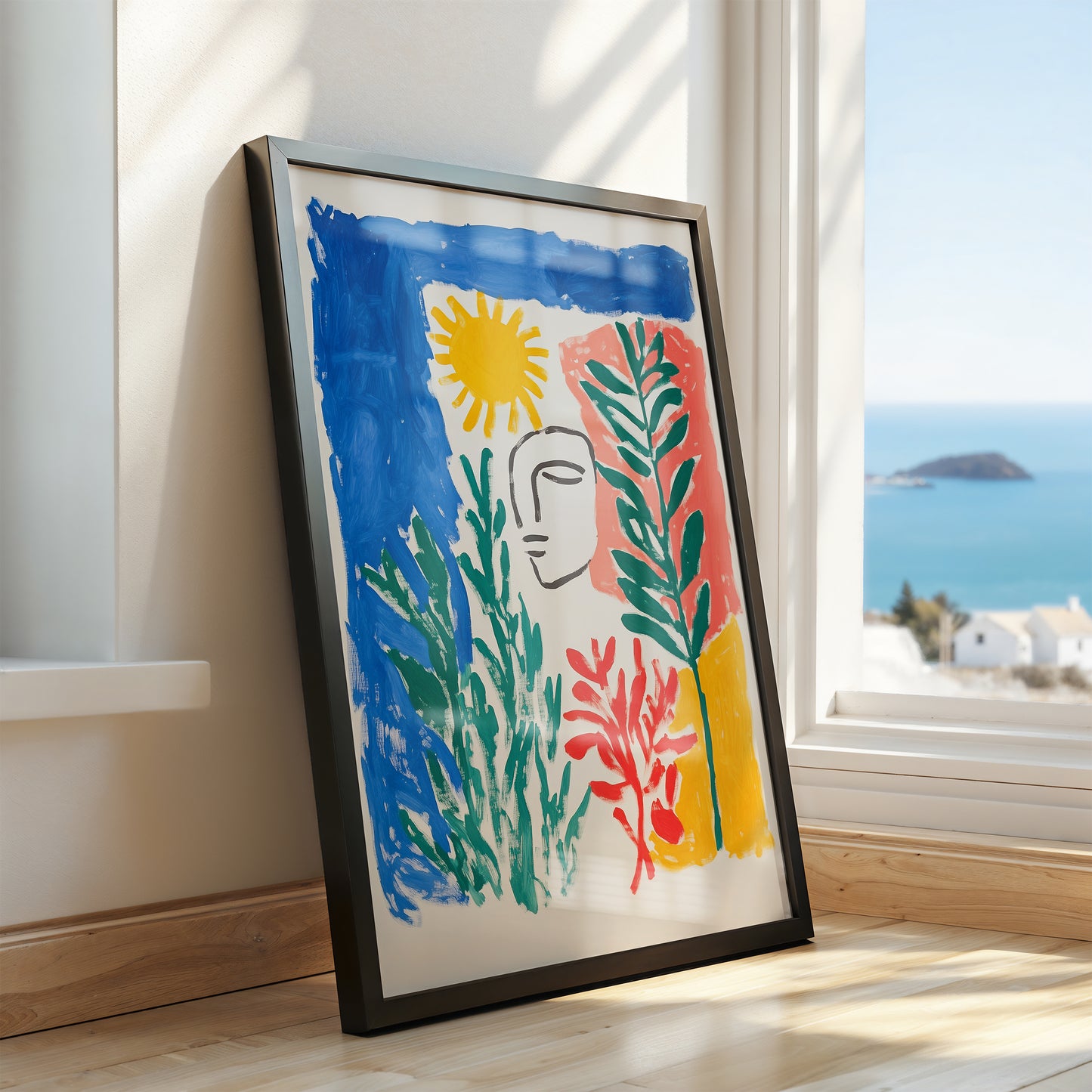 Reflections of Sol: Tropical Dreamscape with Portrait