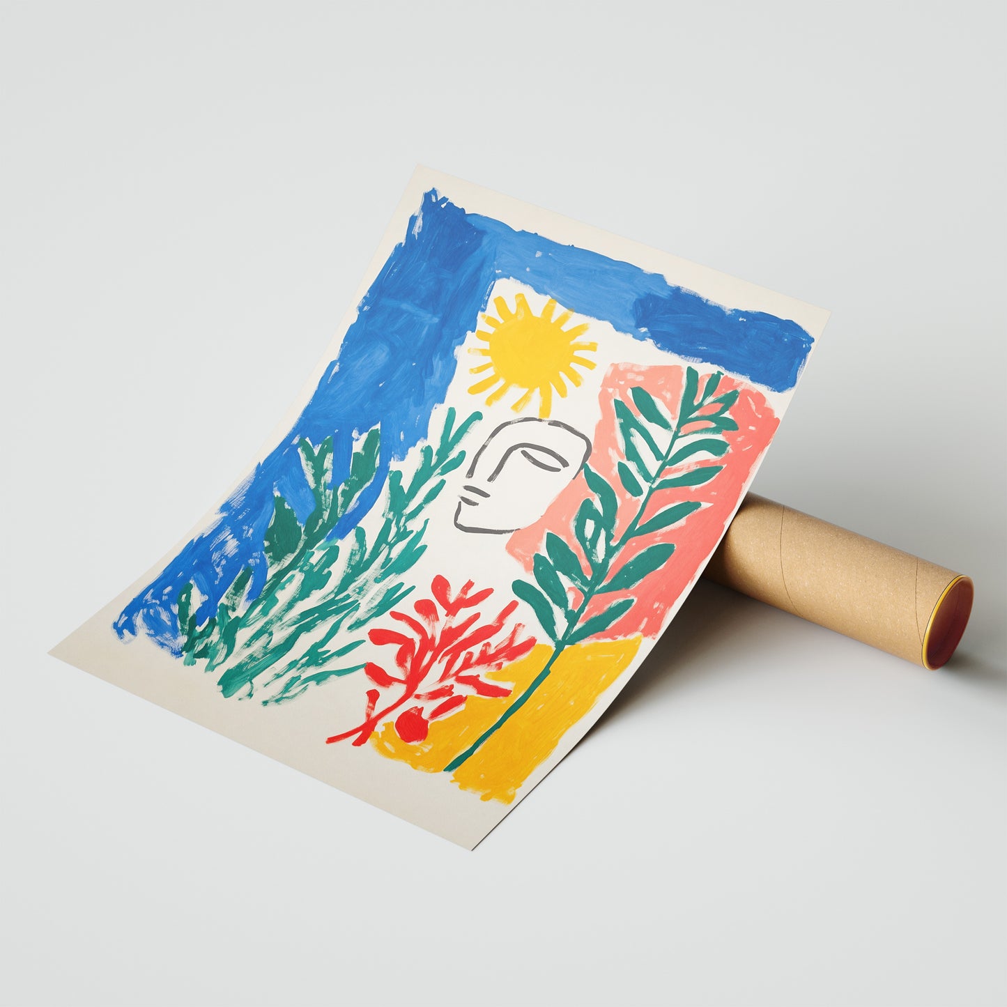 Reflections of Sol: Tropical Dreamscape with Portrait