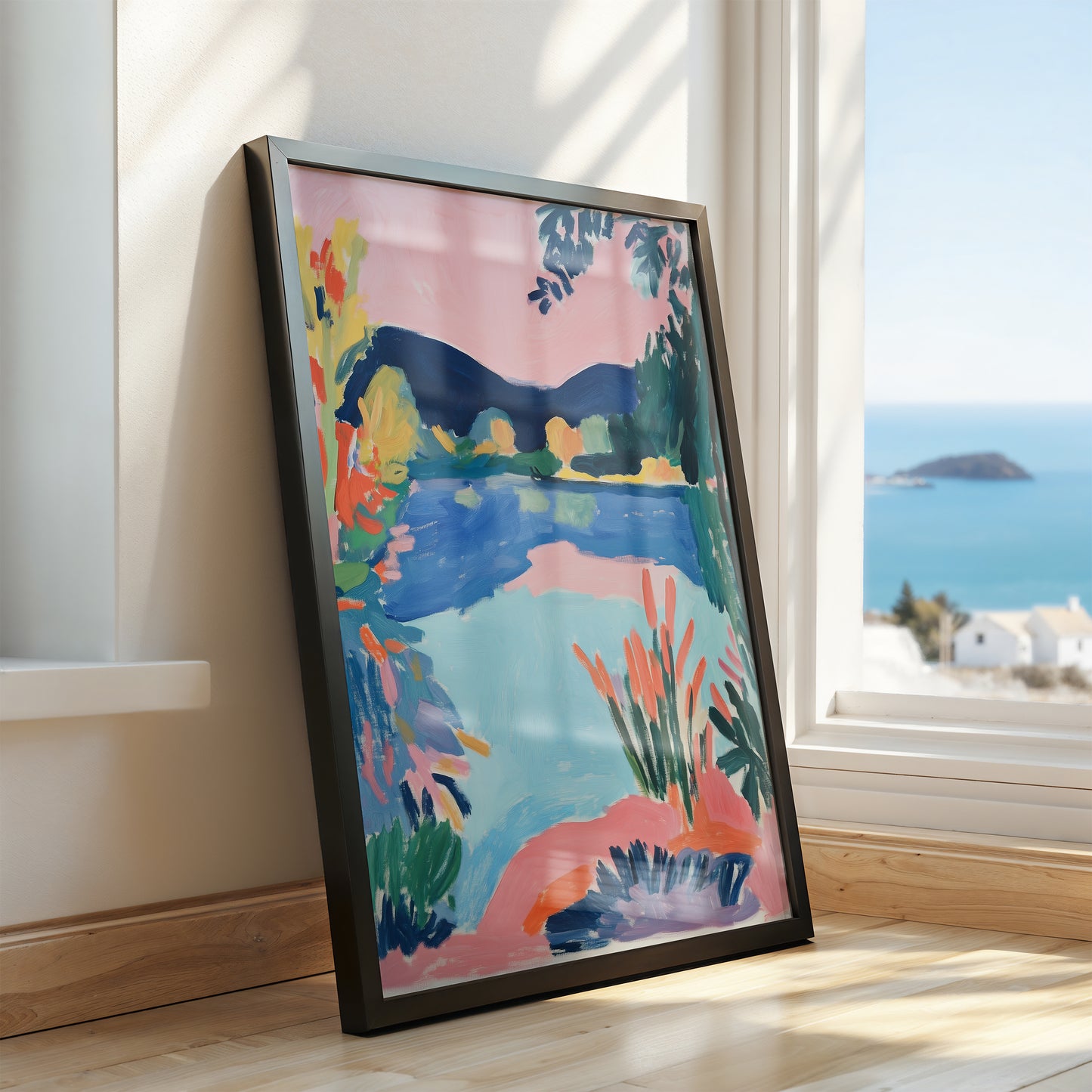 Tranquil Shores: Pastel Reverie at the Lake