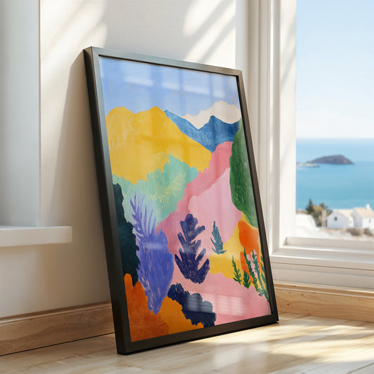 Sunrise Over Paradise: Abstract Mountain Vista