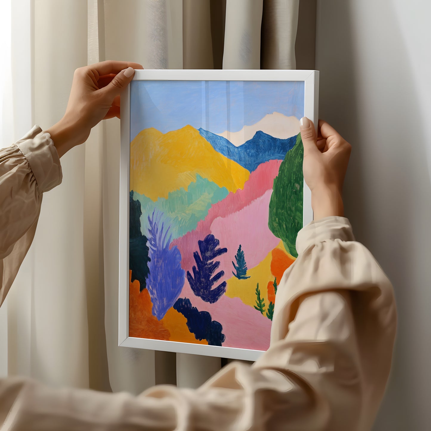 Sunrise Over Paradise: Abstract Mountain Vista