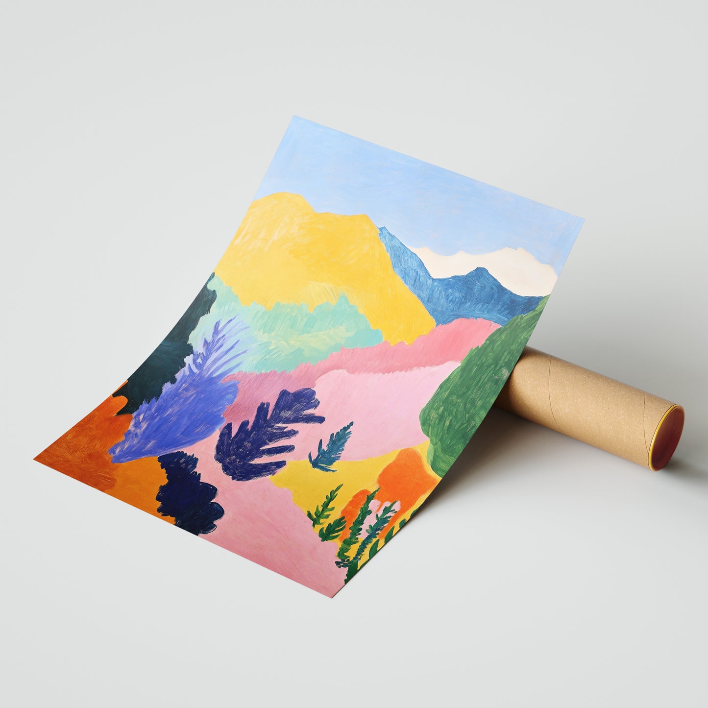 Sunrise Over Paradise: Abstract Mountain Vista