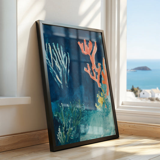 Twilight Coral: Abstract Undersea Escape