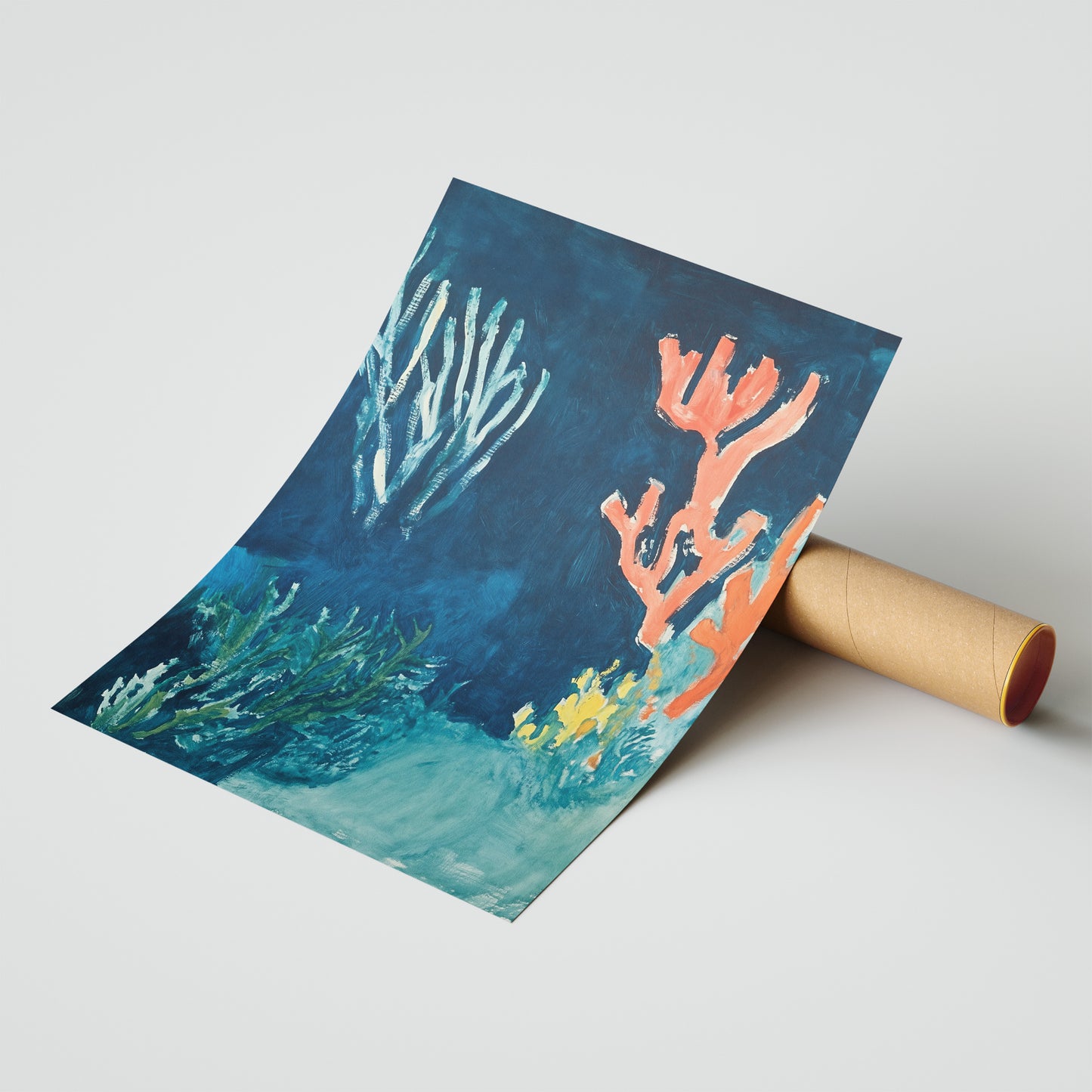 Twilight Coral: Abstract Undersea Escape