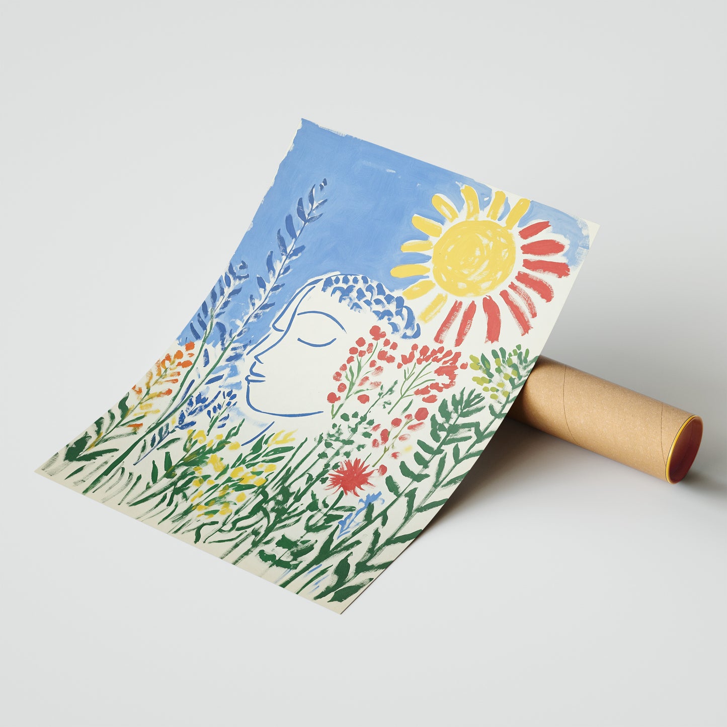 Sunlit Reflection: Floral Tranquility