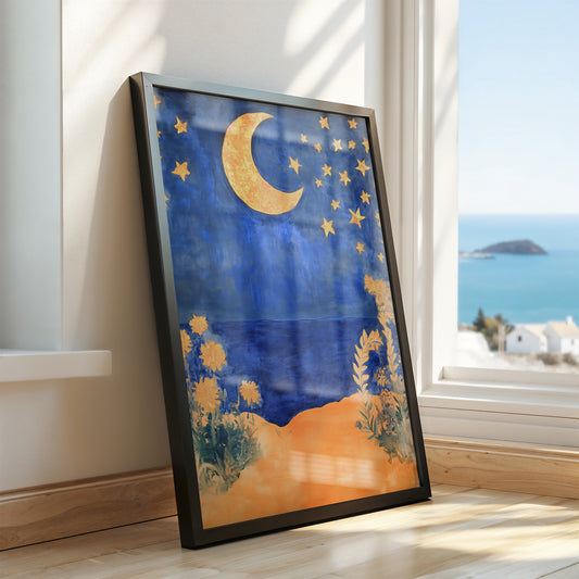 Moonlit Flora: Golden Night Fantasy