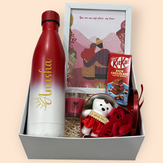 Romantic Valentine's Day Gift Hamper for Her - Love, Comfort & Adventure