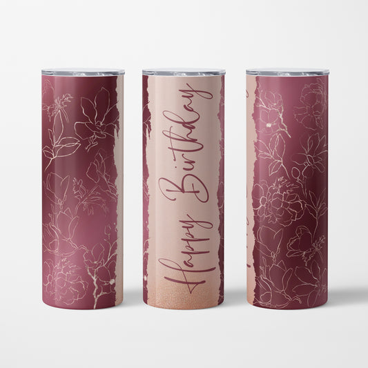 Happy Birthday - 600 ml Stainless Steel Tumbler