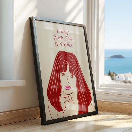 Soul Is Golden: Retro Affirmation Art Print